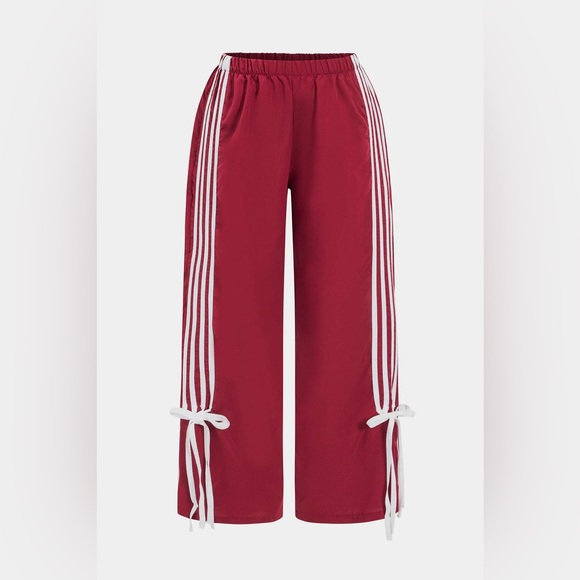 Red Pants with White Stripes track pants size 2XL MC1 - Picture 4 of 5